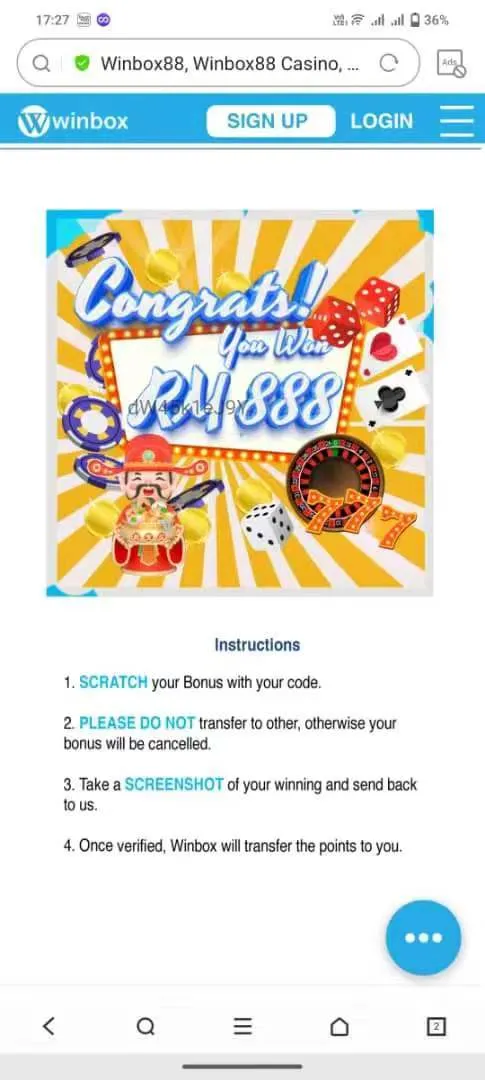 scratch and win past winner sharing rm888
